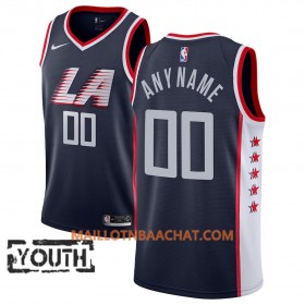 Maillot NBA Los Angeles Clippers Personnalisable 2018-19 Nike City Edition Navy Swingman - Enfant
